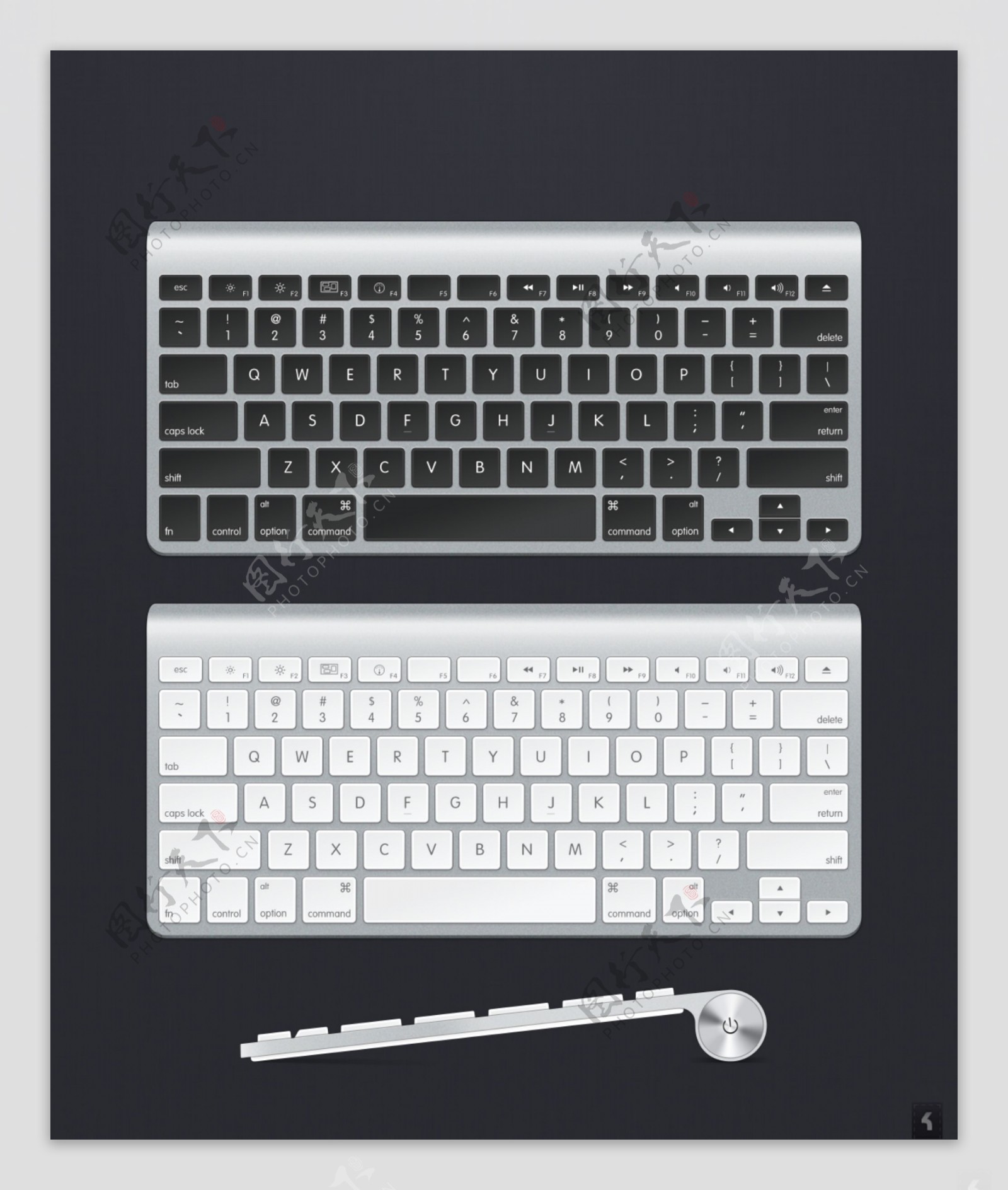 电脑键盘耳机icon图标设计