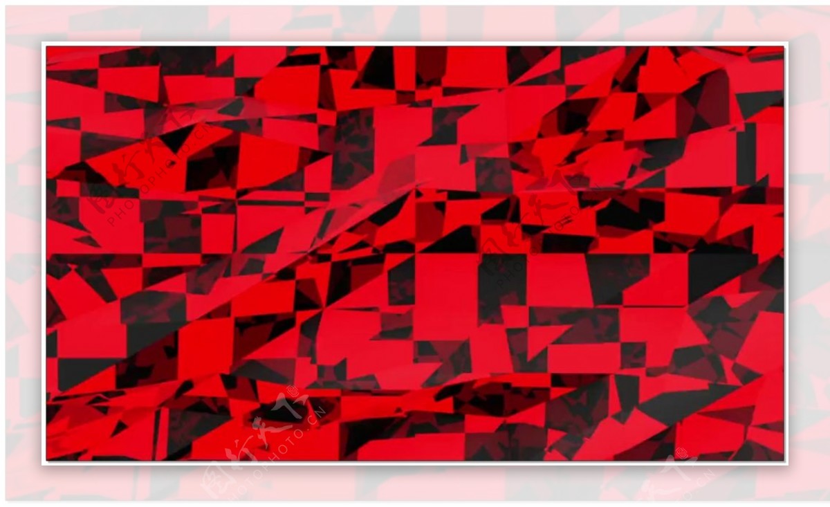 血红碎块酷炫动态视频素材