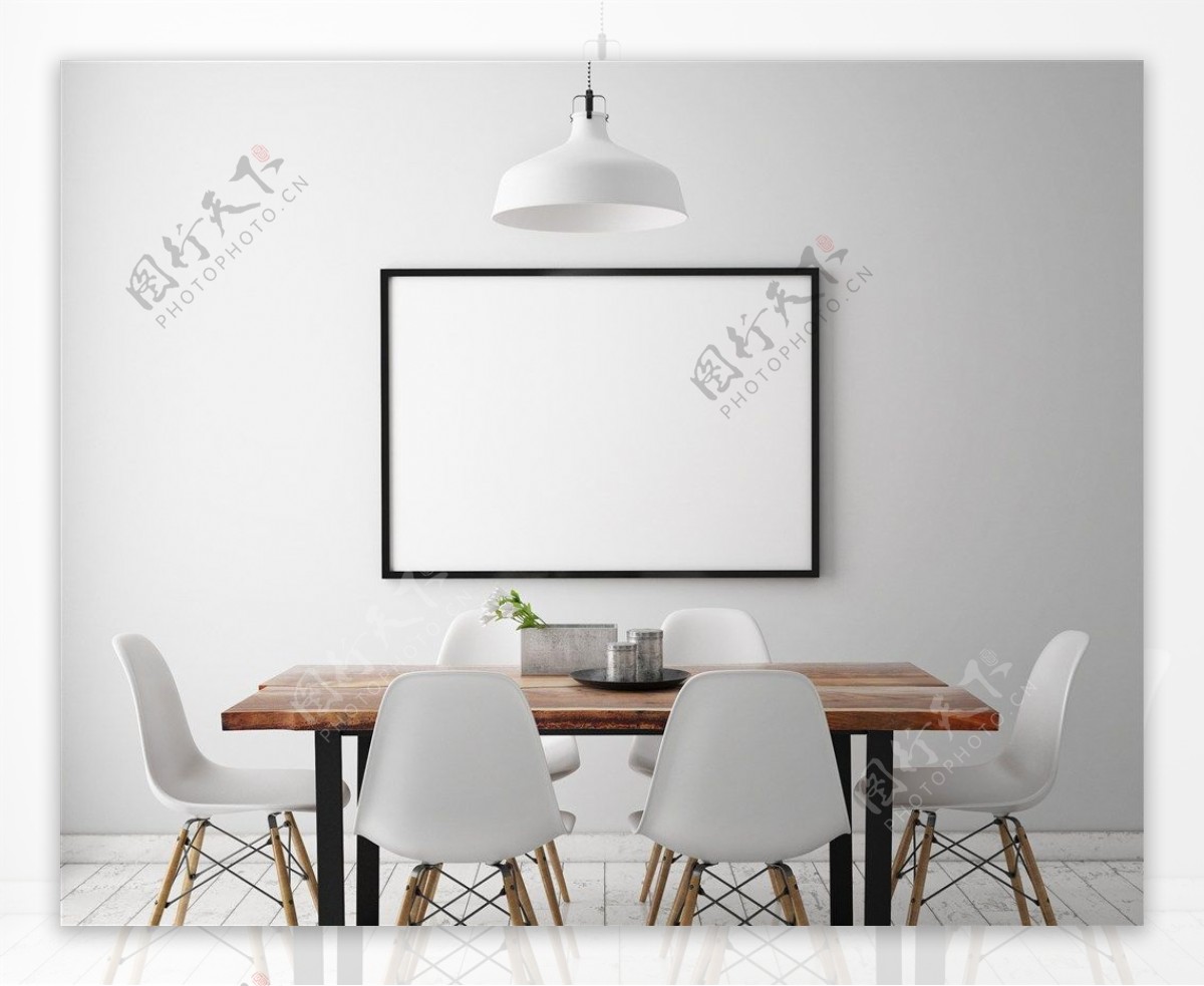白色小型会议室装修效果图