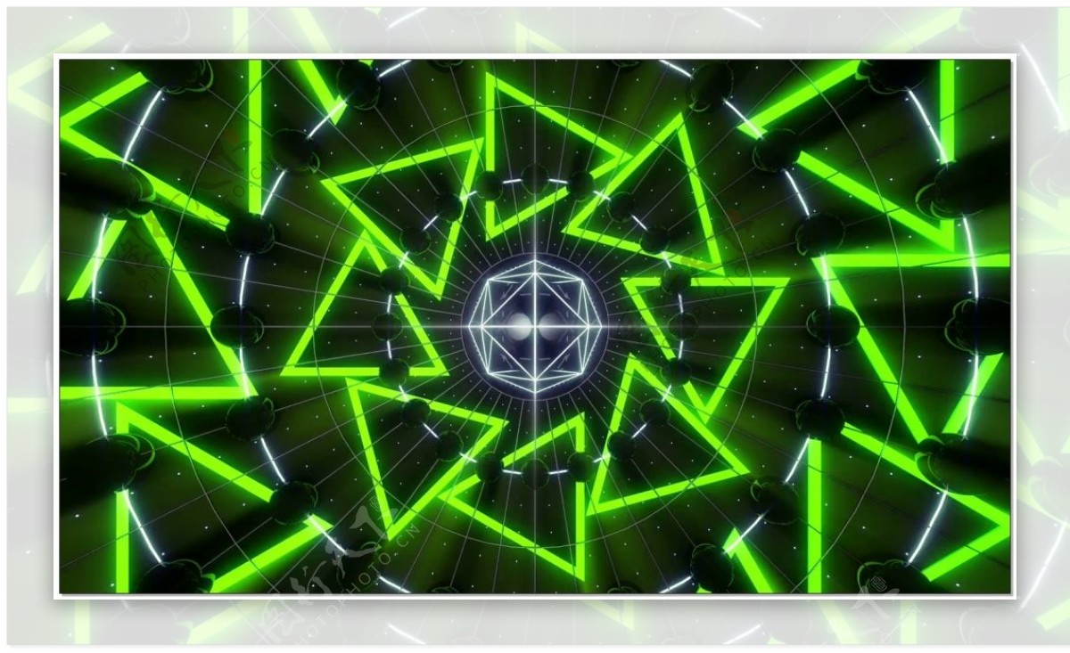 绿色三角动态高清视频素材