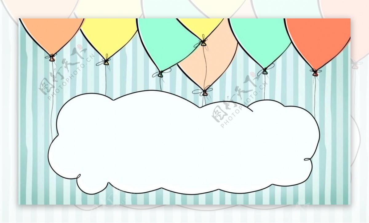 动画缤纷卡通气球背景视频素材