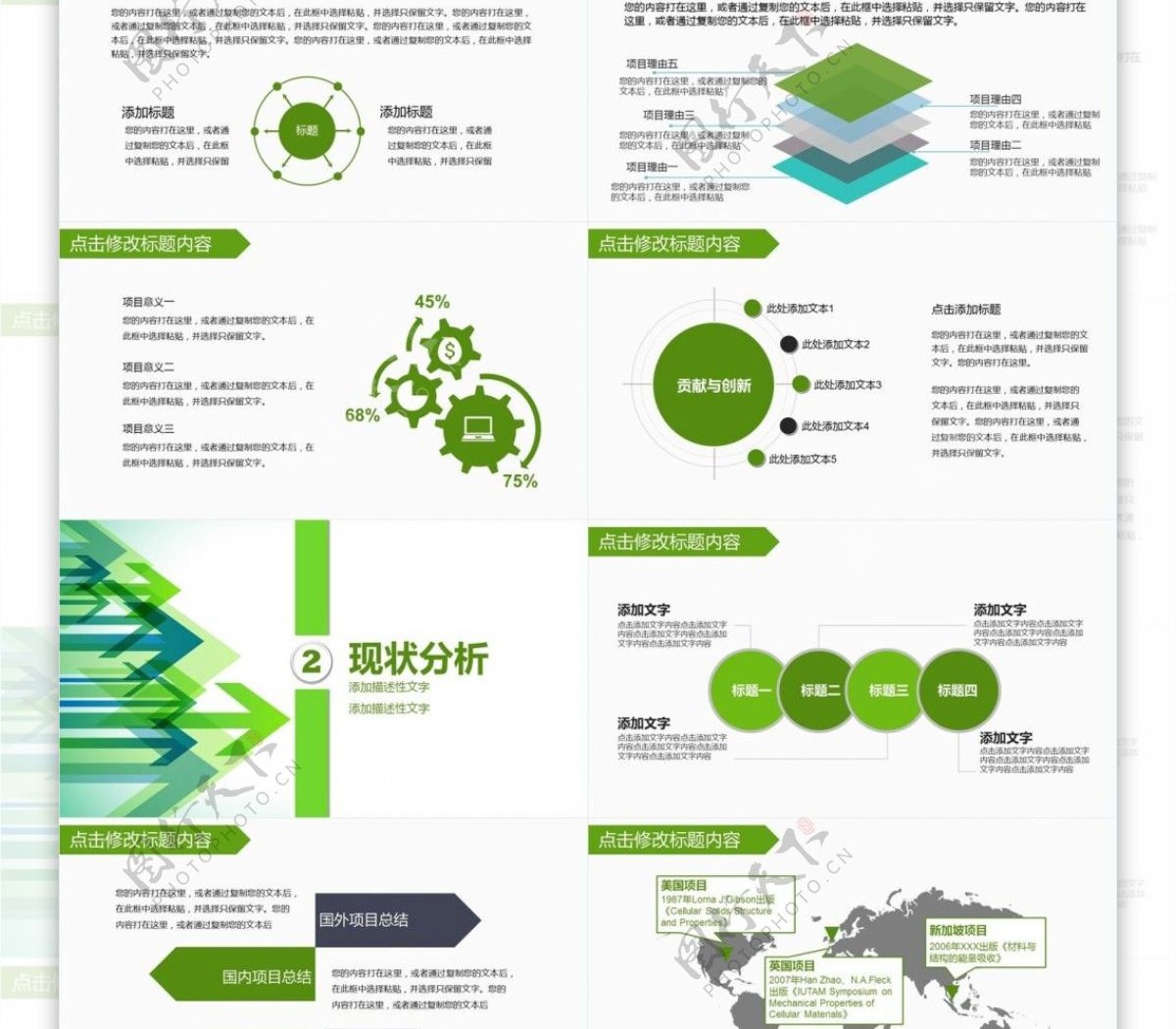 绿色简约产业项目商业计划书PPT模板
