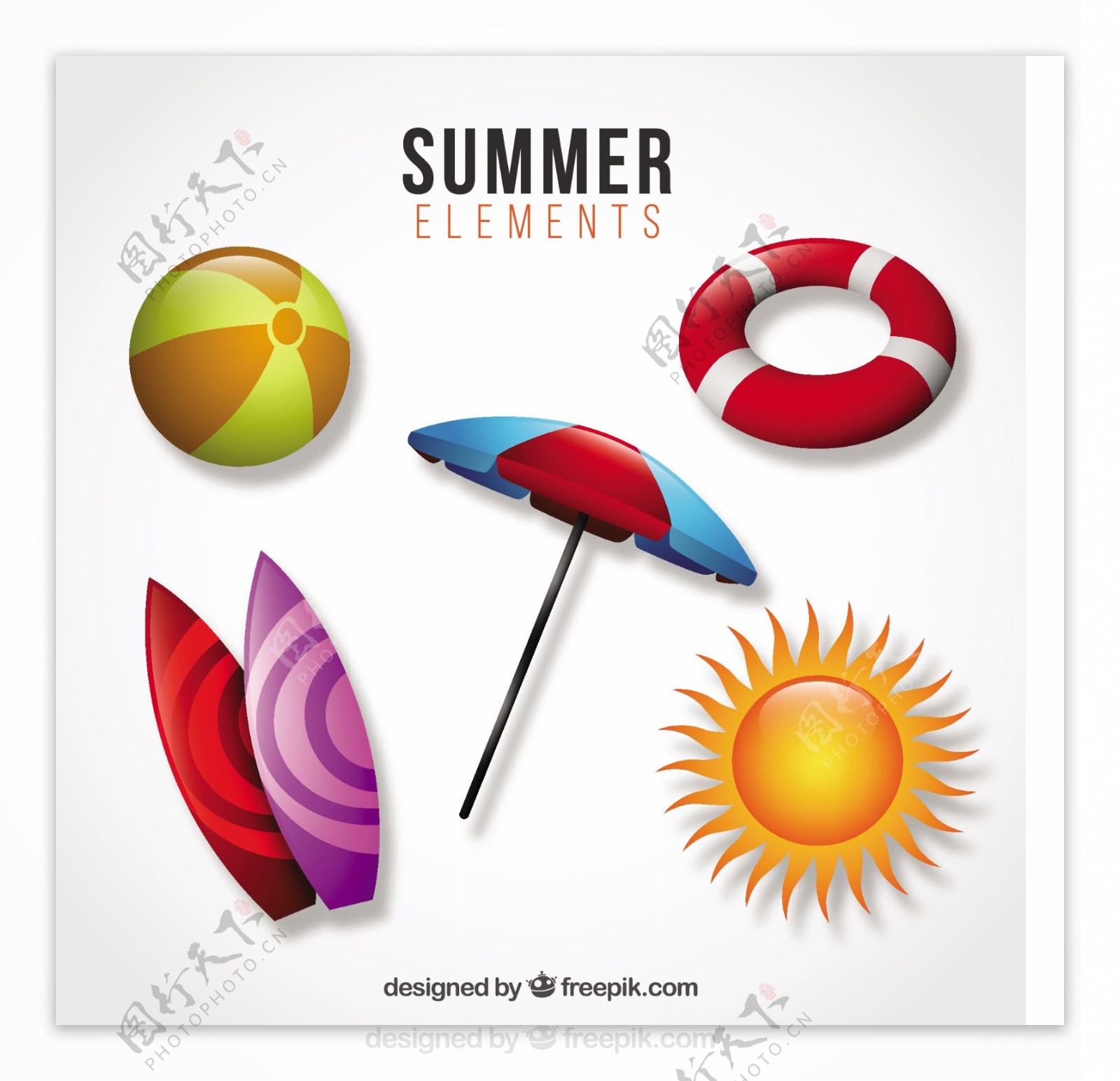 夏日元素伞