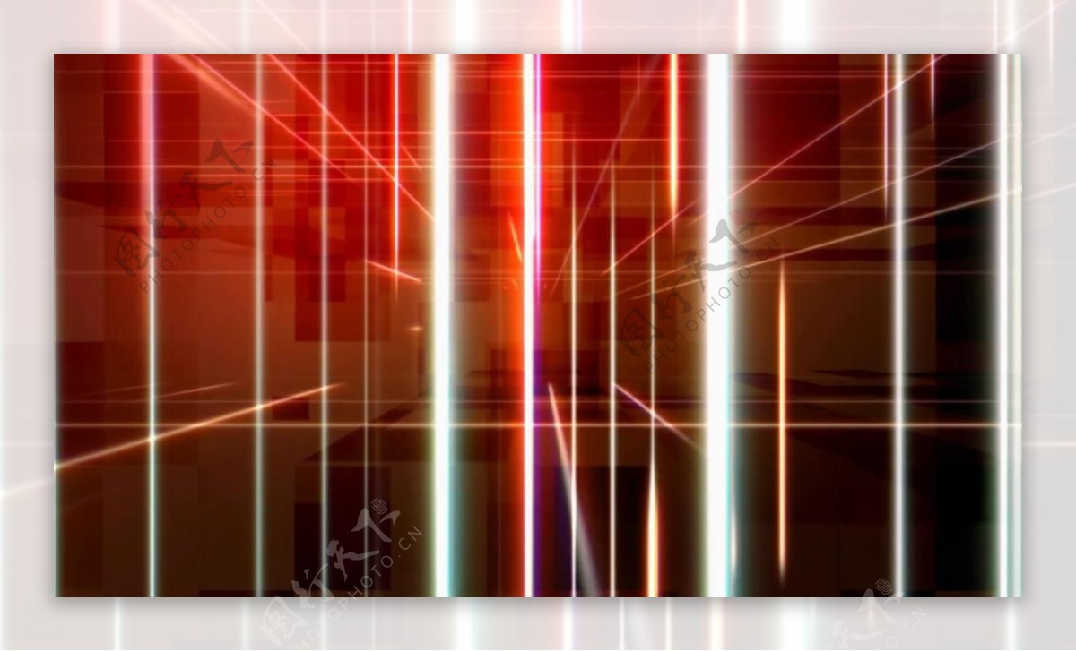红色背景炫光线条方框动态视频素材