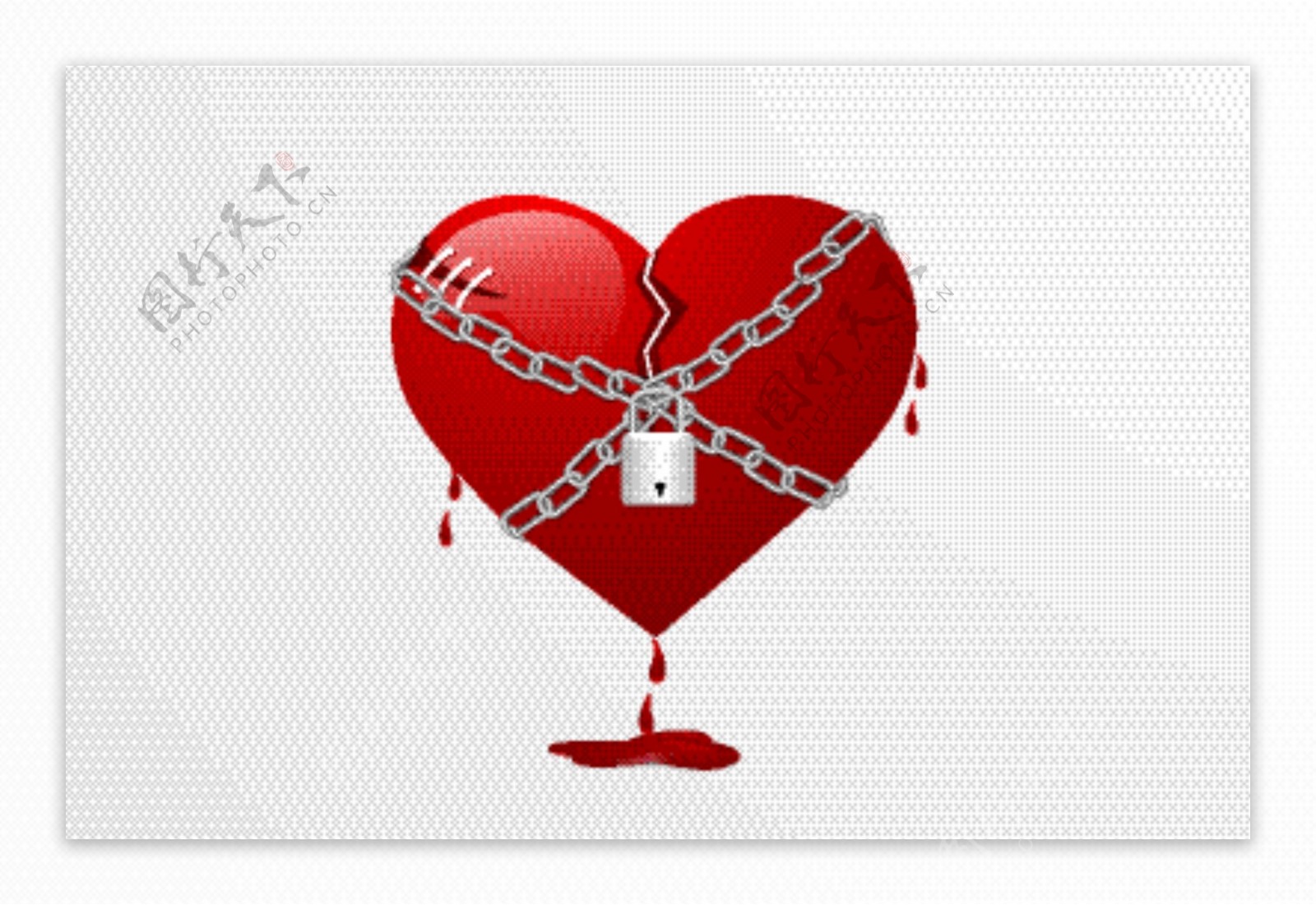 红色上锁爱心情人节爱情矢量背景素材