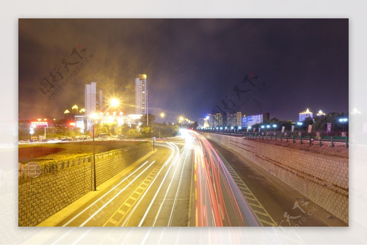 吉林市夜景车流