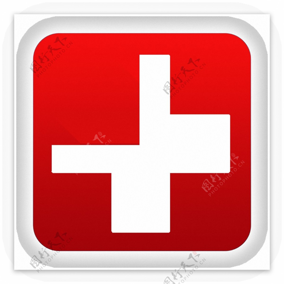 方形红十字图标免抠png透明素材
