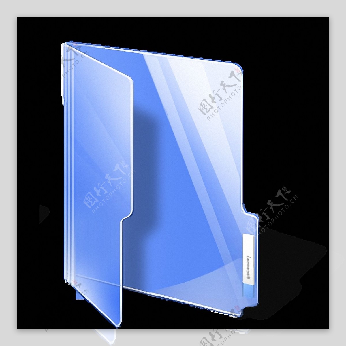 浅蓝色文件夹免抠png透明素材