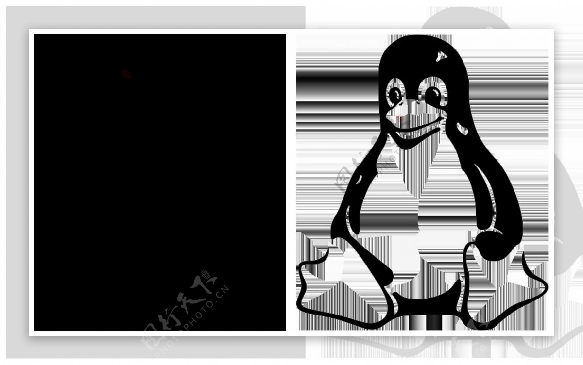 手绘企鹅标志免抠png透明图层素材