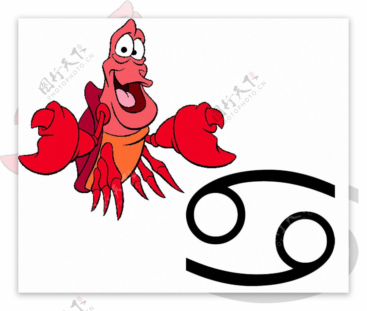 手绘卡通红色螃蟹免抠png透明图层素材