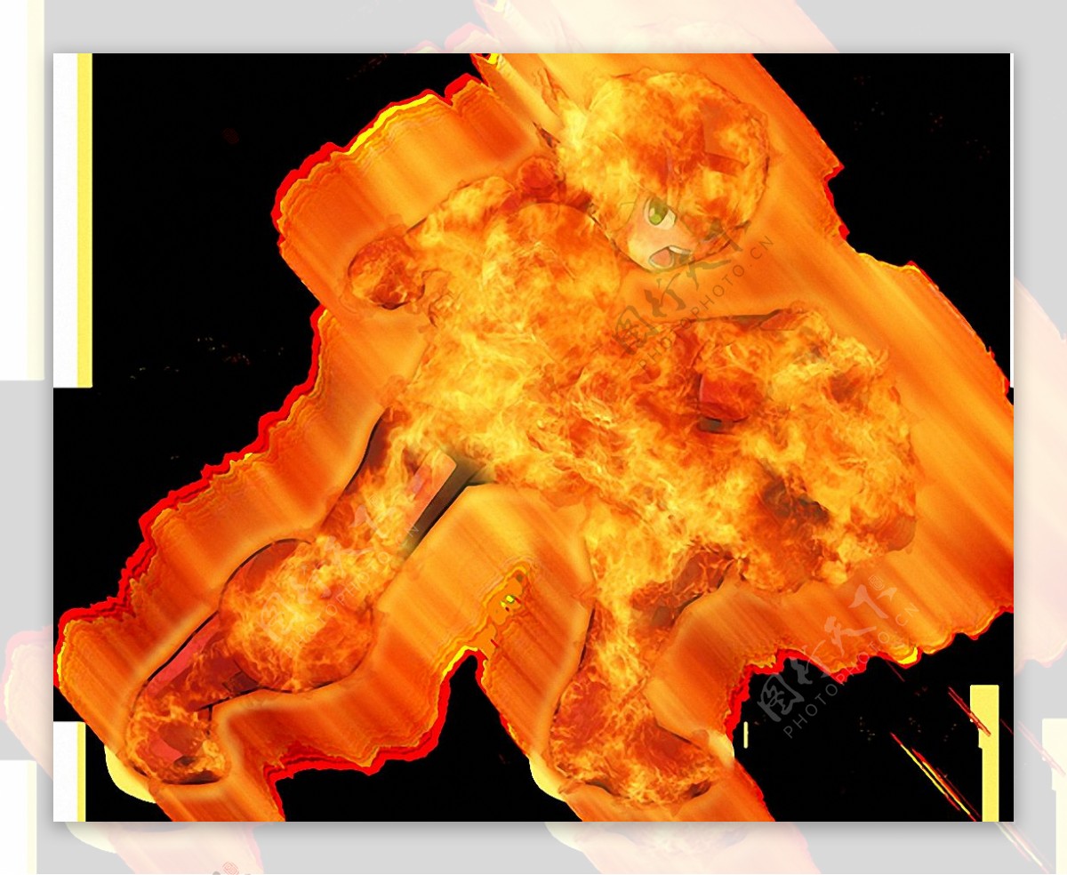 火焰人形图案免抠png透明图层素材