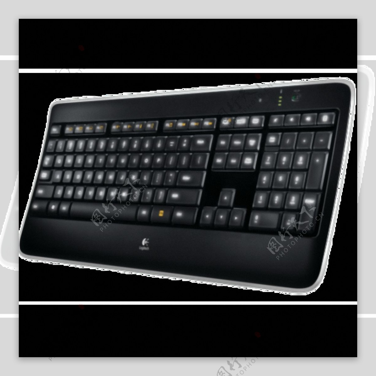 漂亮黑色高清键盘免抠png透明图层素材