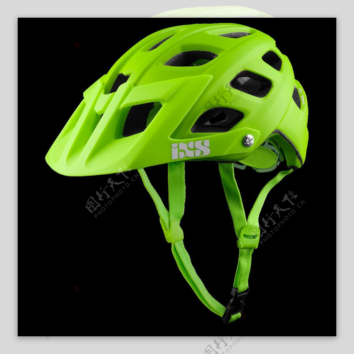 绿色自行车头盔免抠png透明图层素材