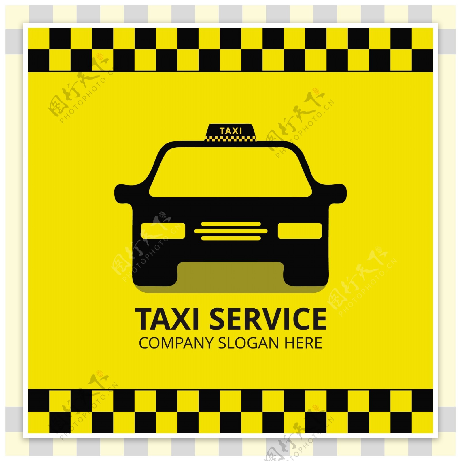 出租车的标识设计模板