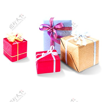 生日礼物包装盒素材图片