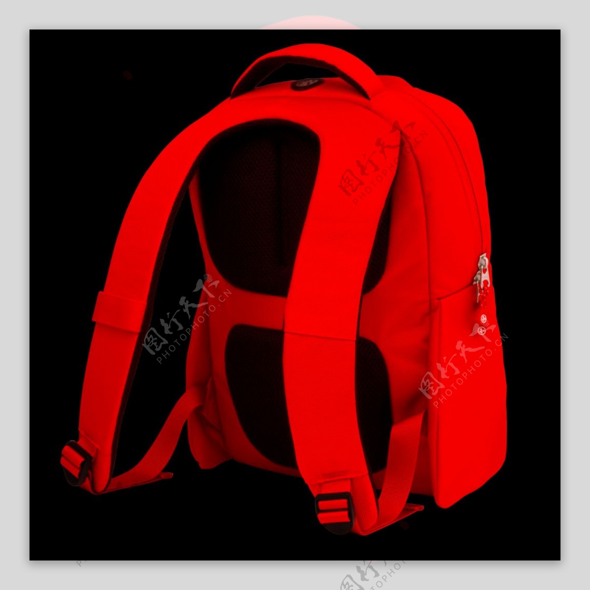 红色背包免抠png透明图层素材