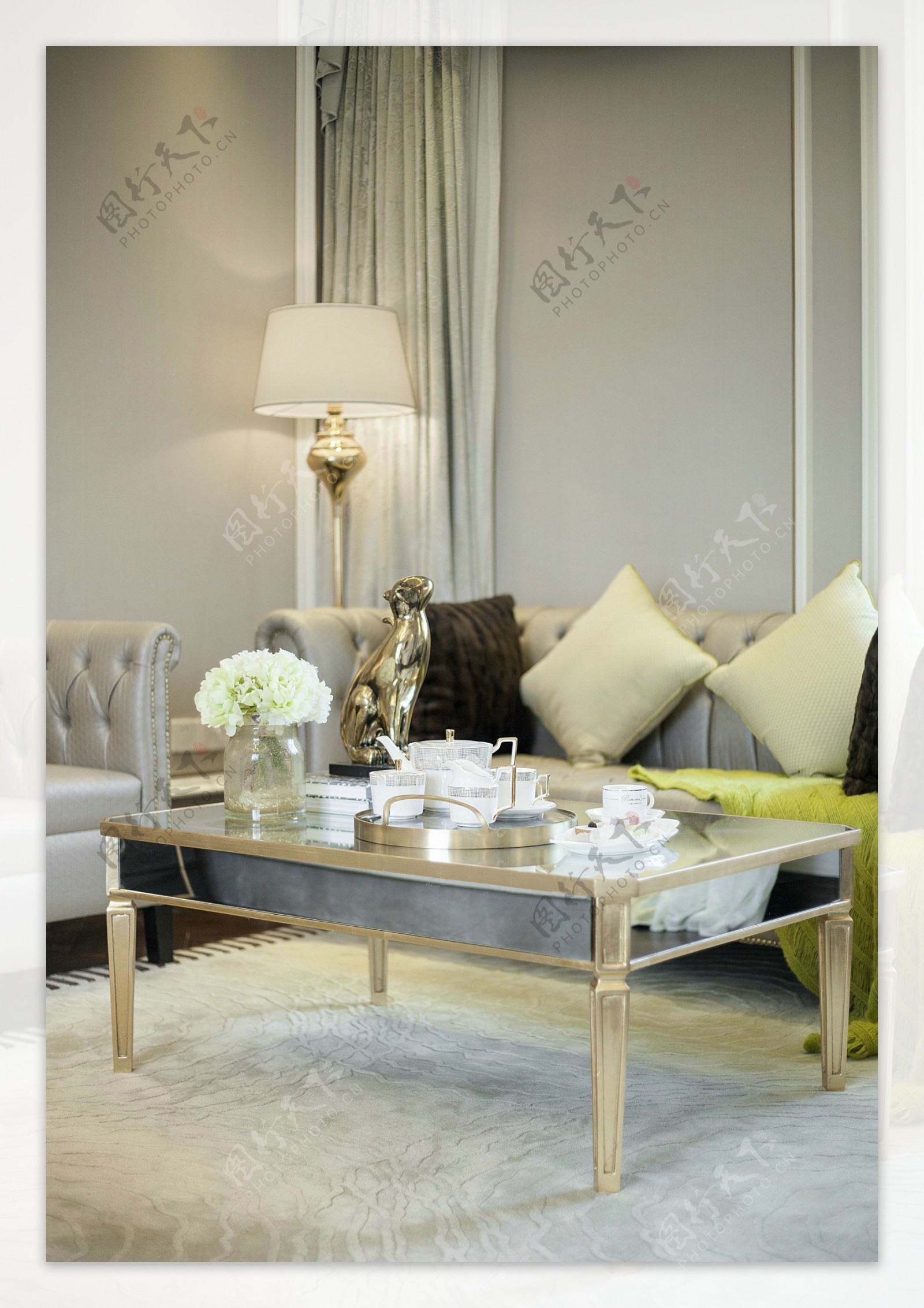 时尚客厅茶几沙发效果图图片素材-编号25041509-图行天下