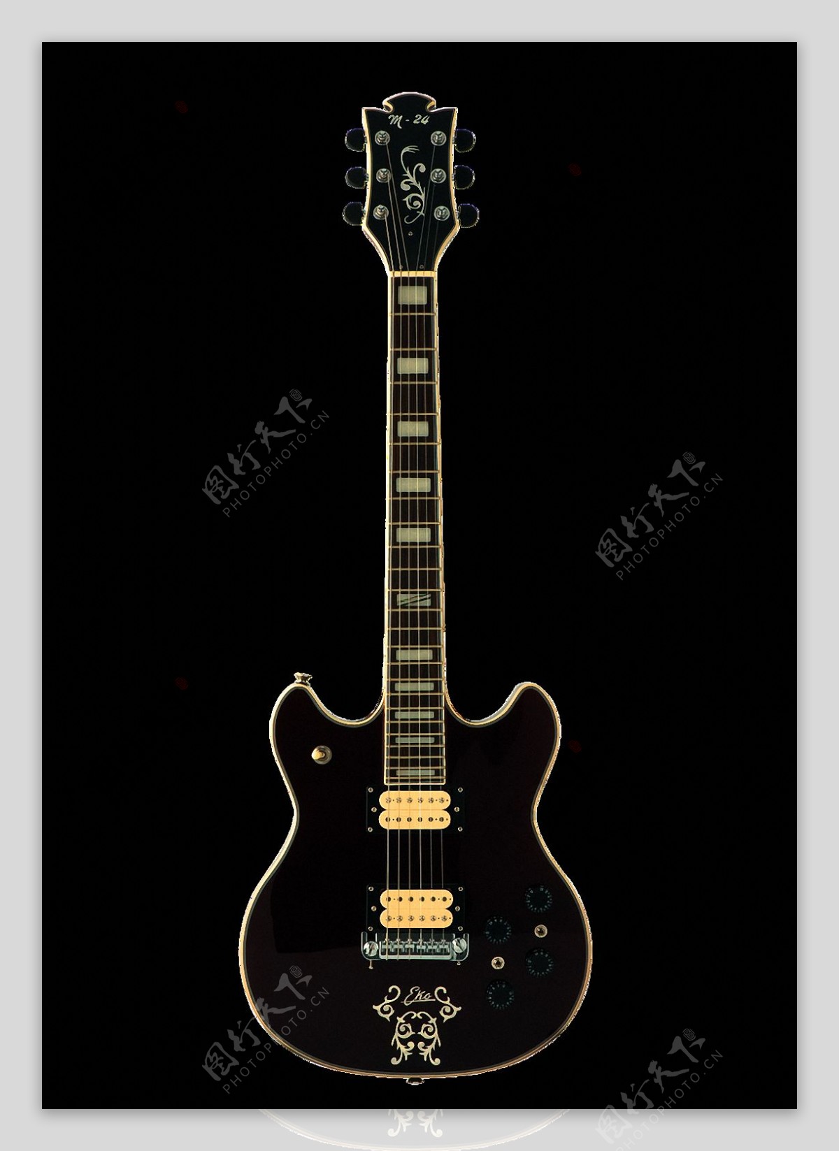 黑色电吉他免抠png透明图层素材