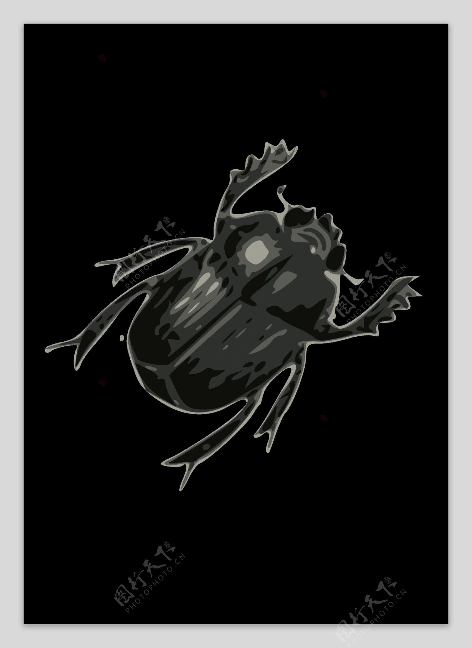 黑色小虫子免抠png透明图层素材