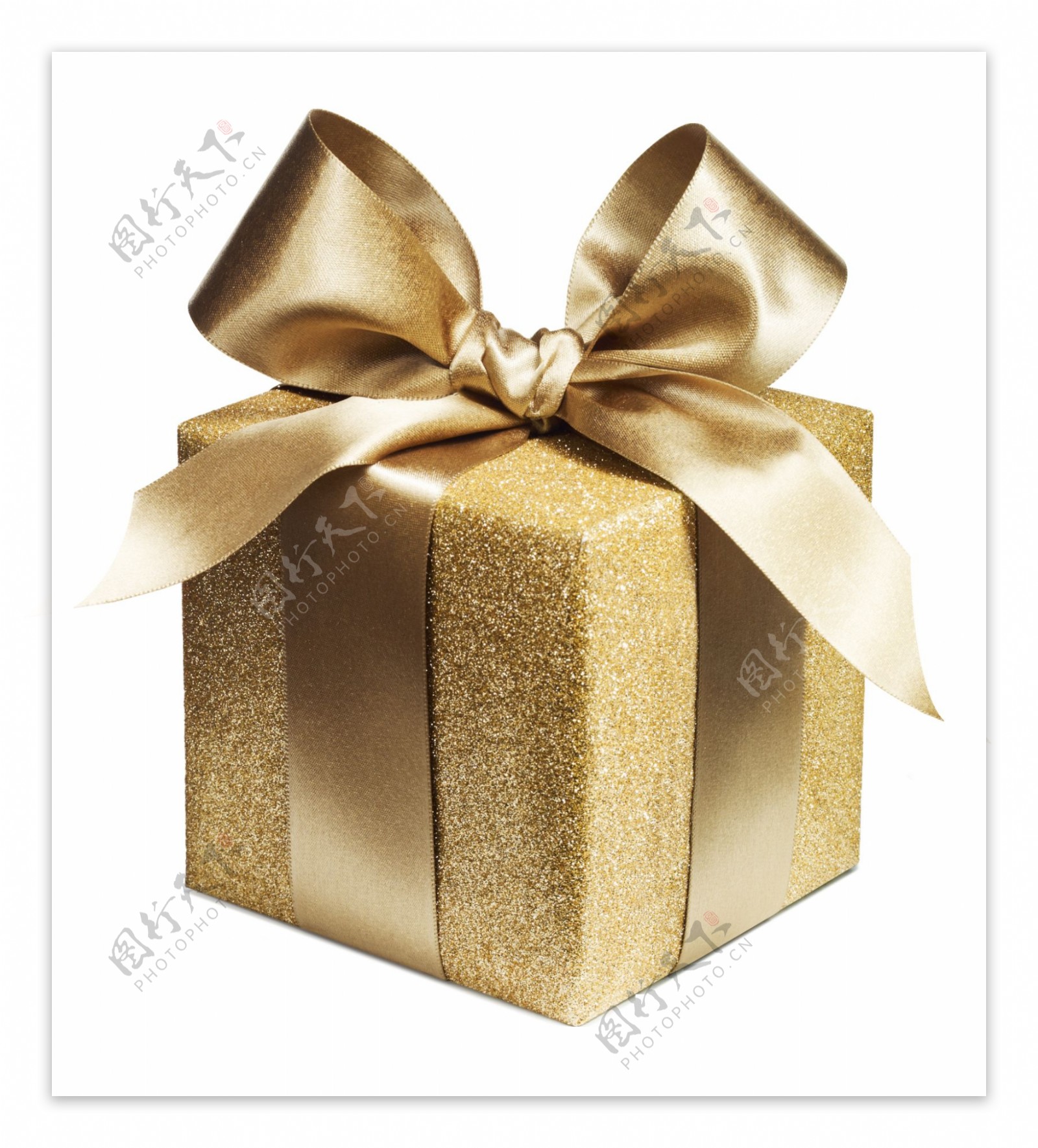金色立体礼盒元素