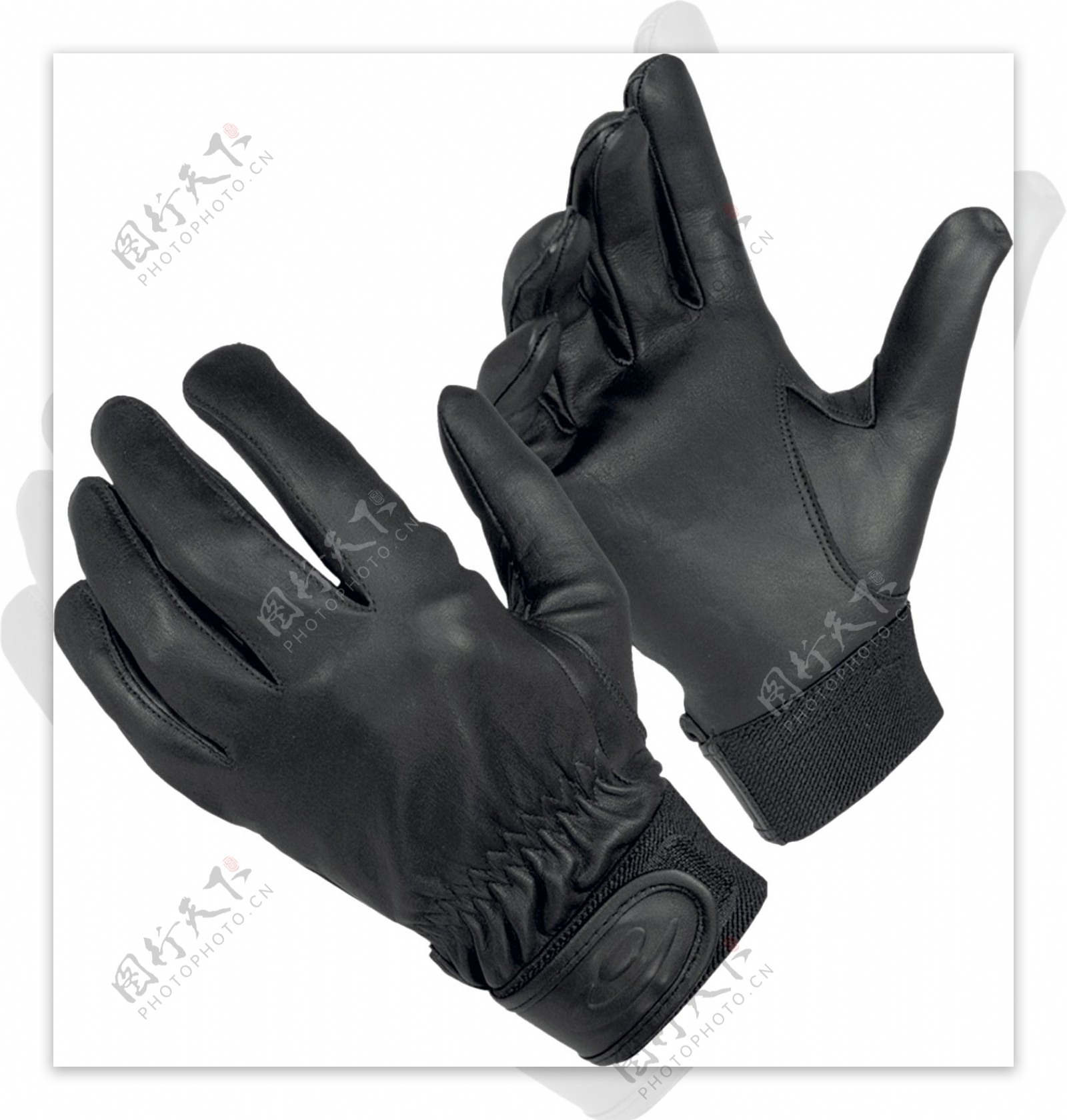 黑色皮手套免抠png透明图层素材