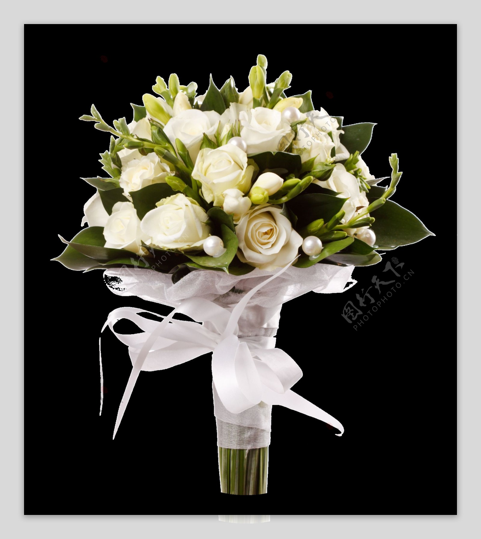 白色玫瑰婚礼素材免抠png透明图层素材