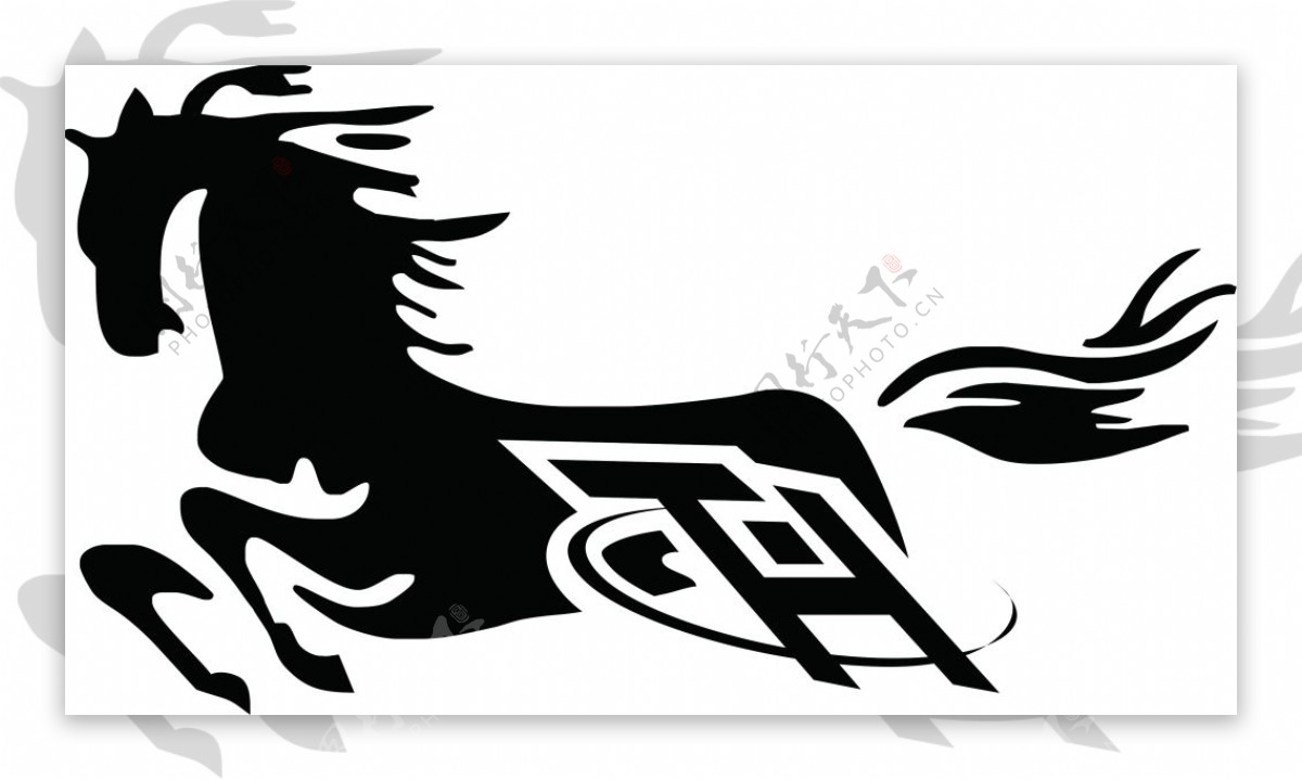 飘逸马logo设计