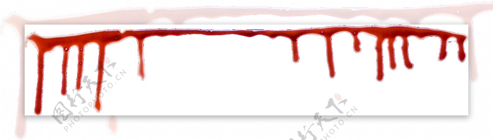红色长条血迹免抠png透明图层素材