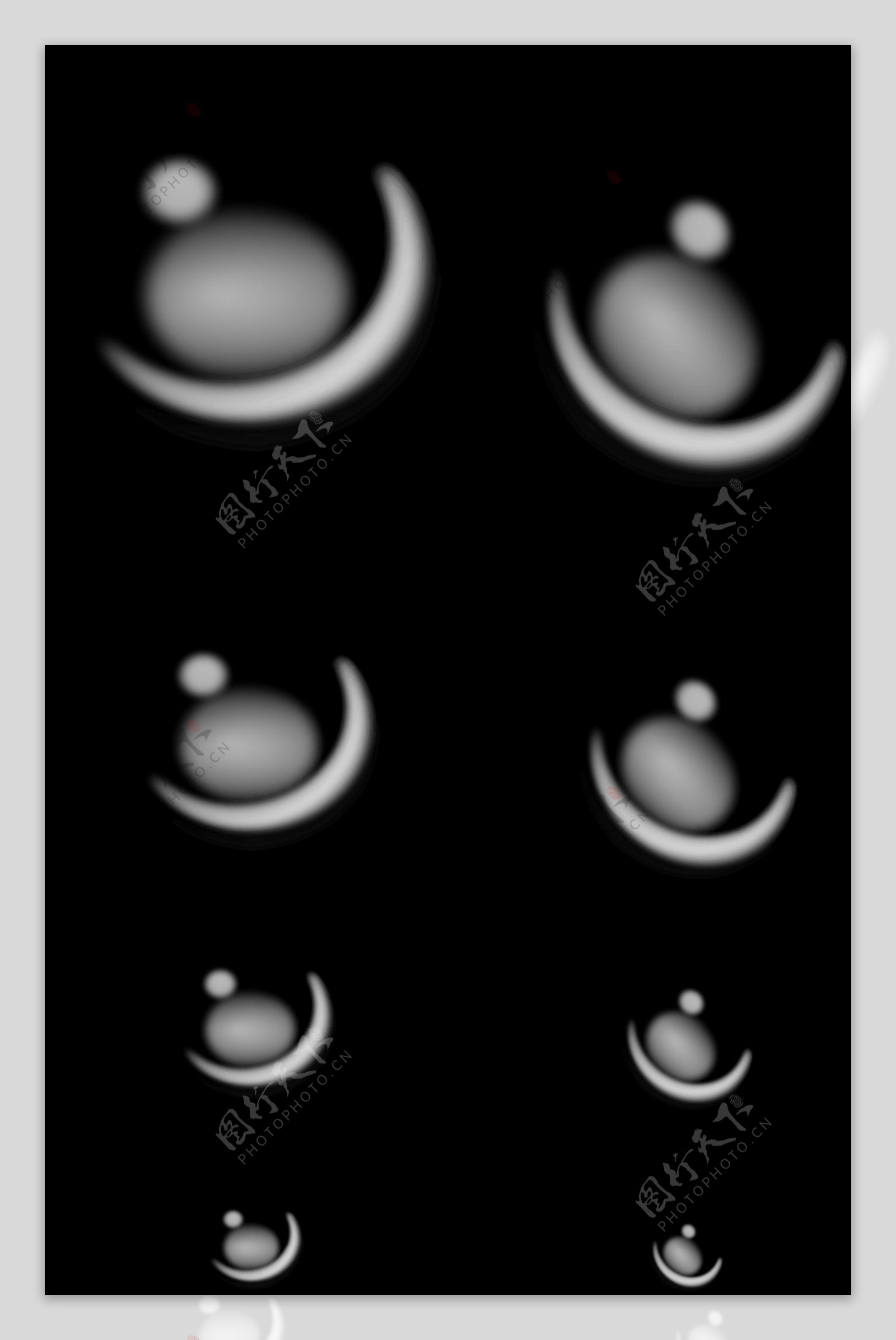 灰色水滴免抠png透明图层素材