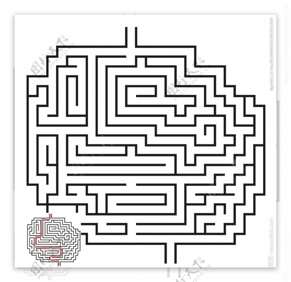 矢量插图的设置4方形迷宫的孩子插画图片素材_ID:158465372-Veer图库