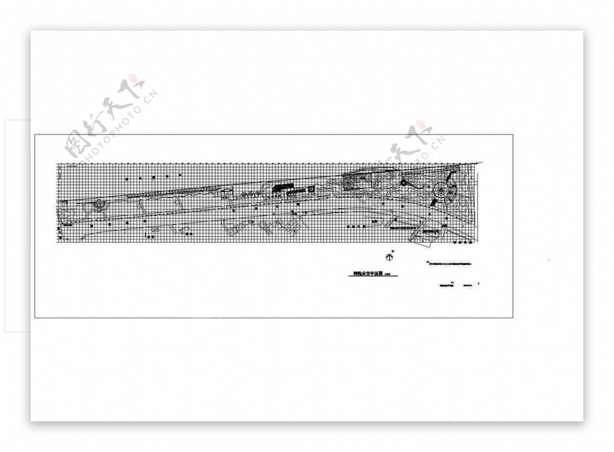 CAD通杨运河公园图纸03网格定位平面图