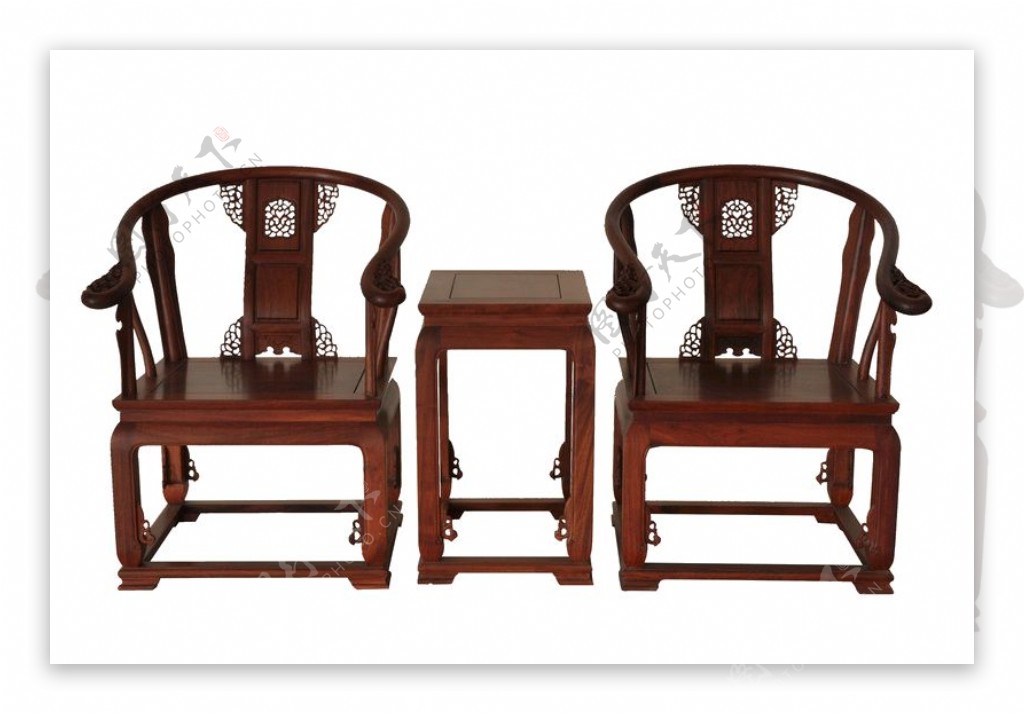 古代时尚实木座椅图案元素