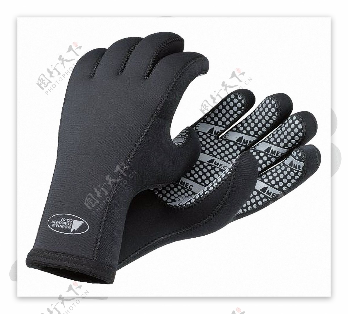 黑色纯棉保暖手套免抠png透明素材