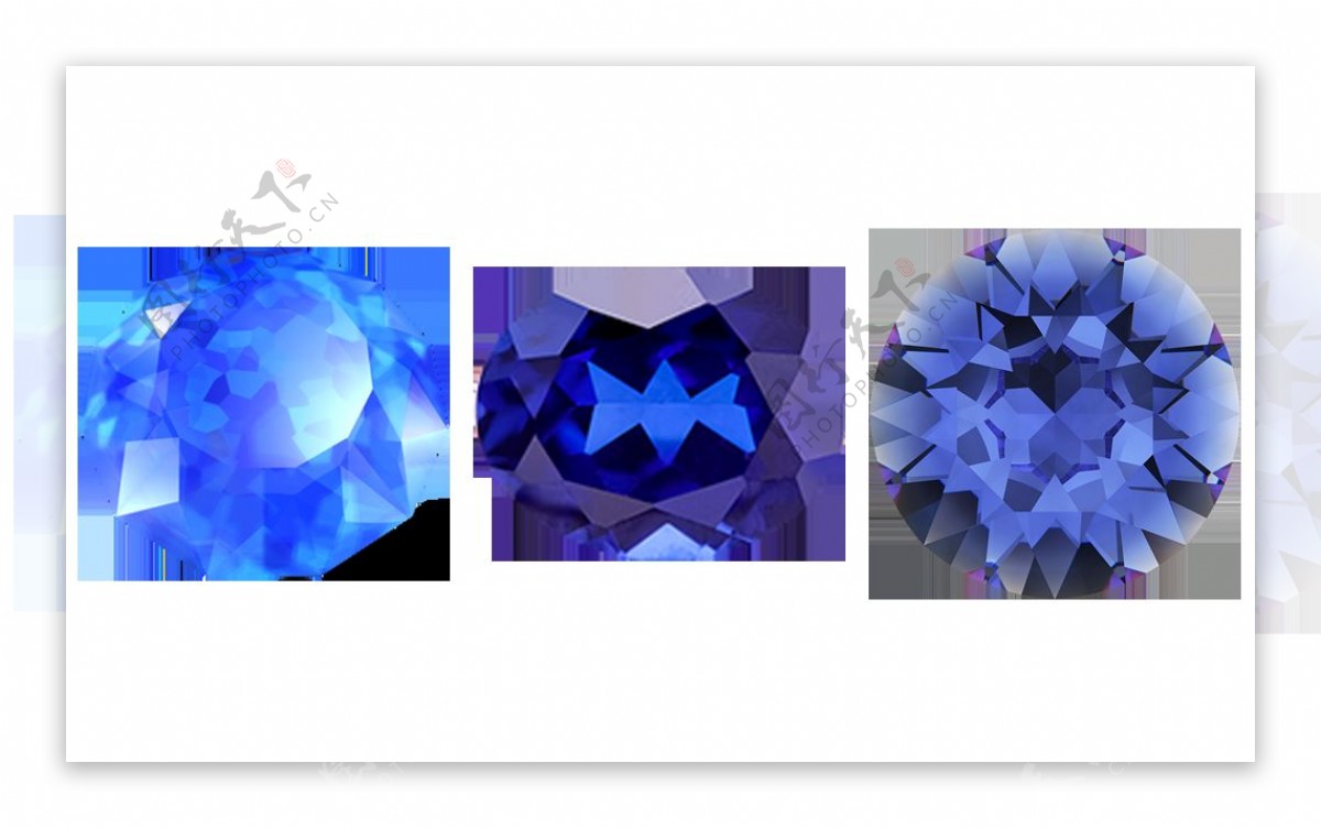 圆形蓝宝石免抠png透明图层素材