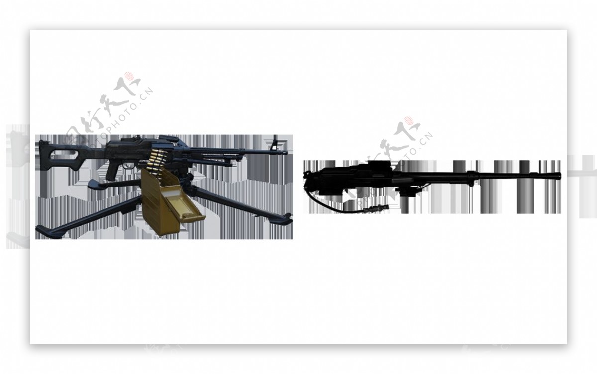 高清机枪图片免抠png透明图层素材