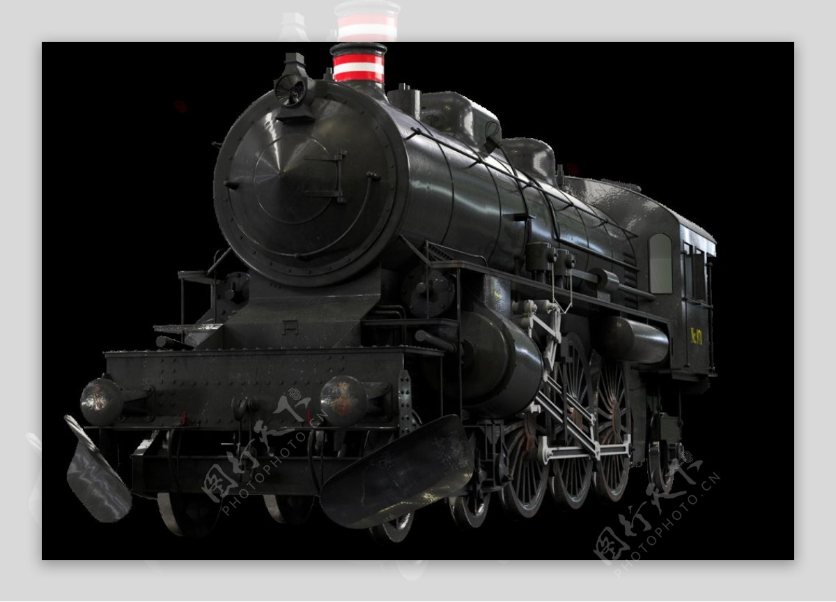 黑色蒸汽机车免抠png透明图层素材