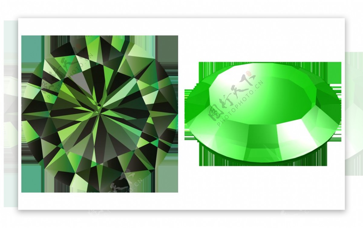 绿色钻石免抠png透明图层素材