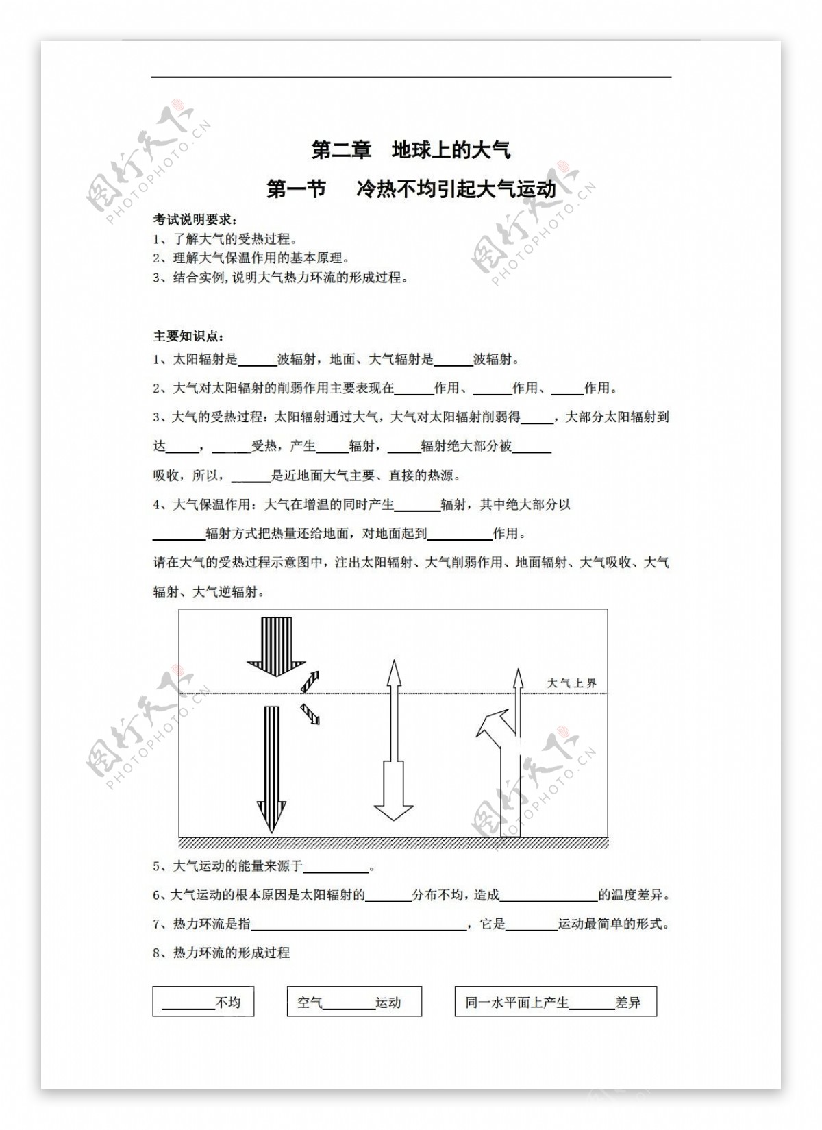 地理人教版第二章地球上的大气教案必修1