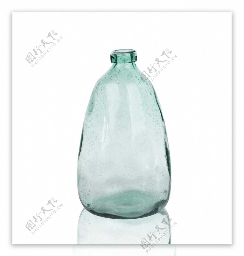 简约创意绿色玻璃瓶子