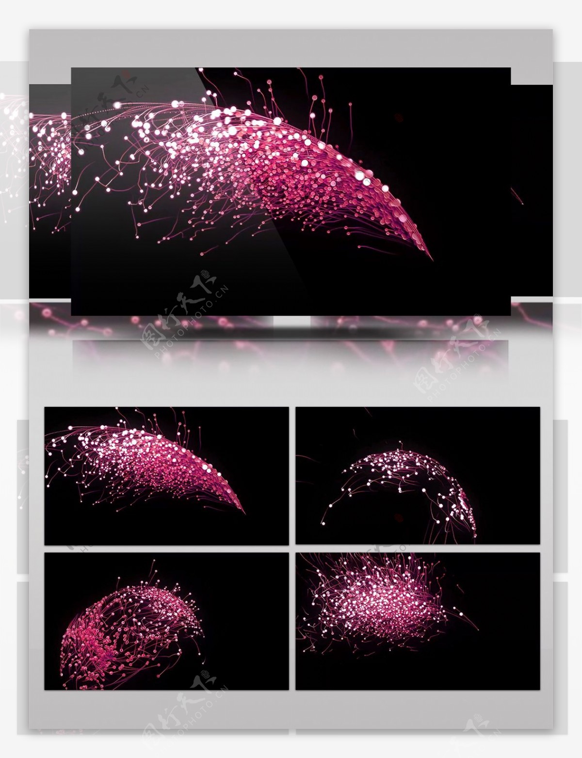 粉色光感粒子视频素材