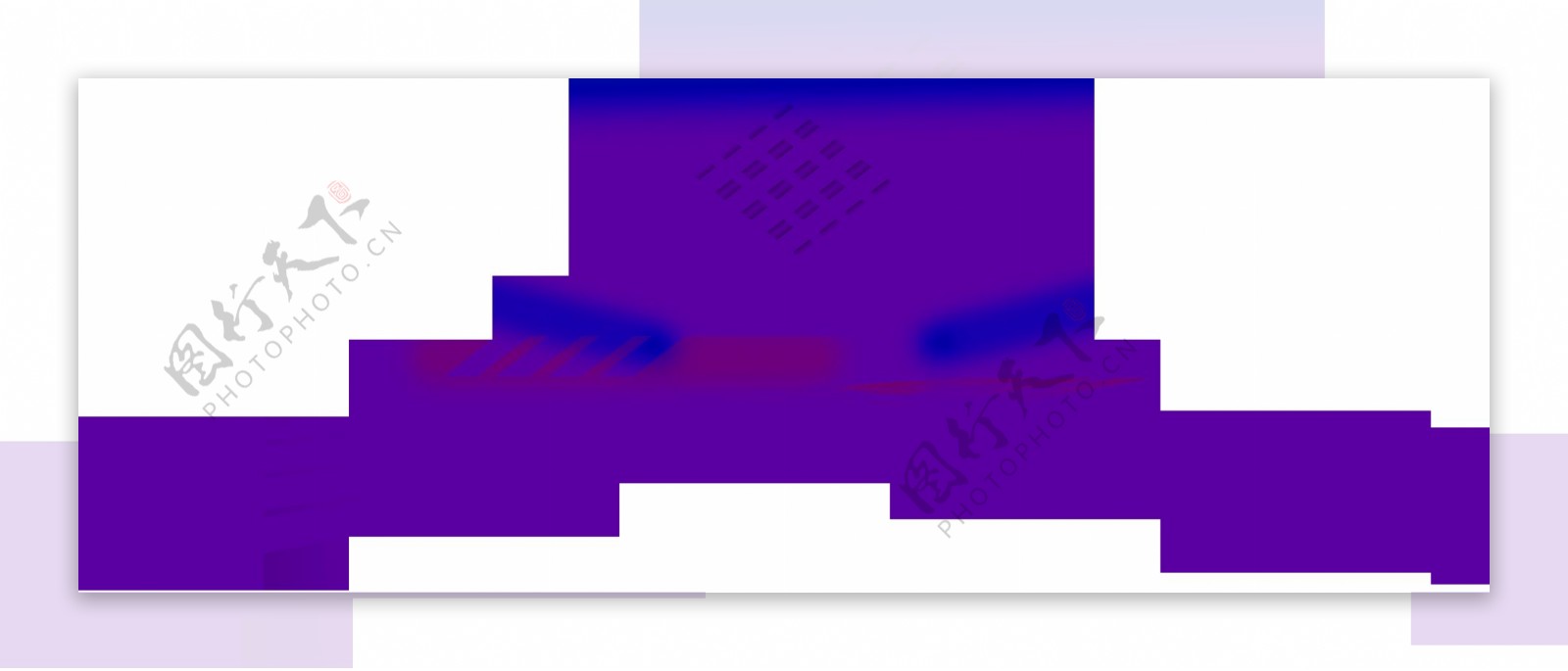 创意紫色线条舞台png元素素材