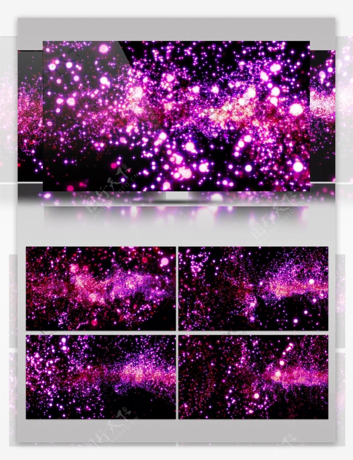 紫色粒子海高清视频素材