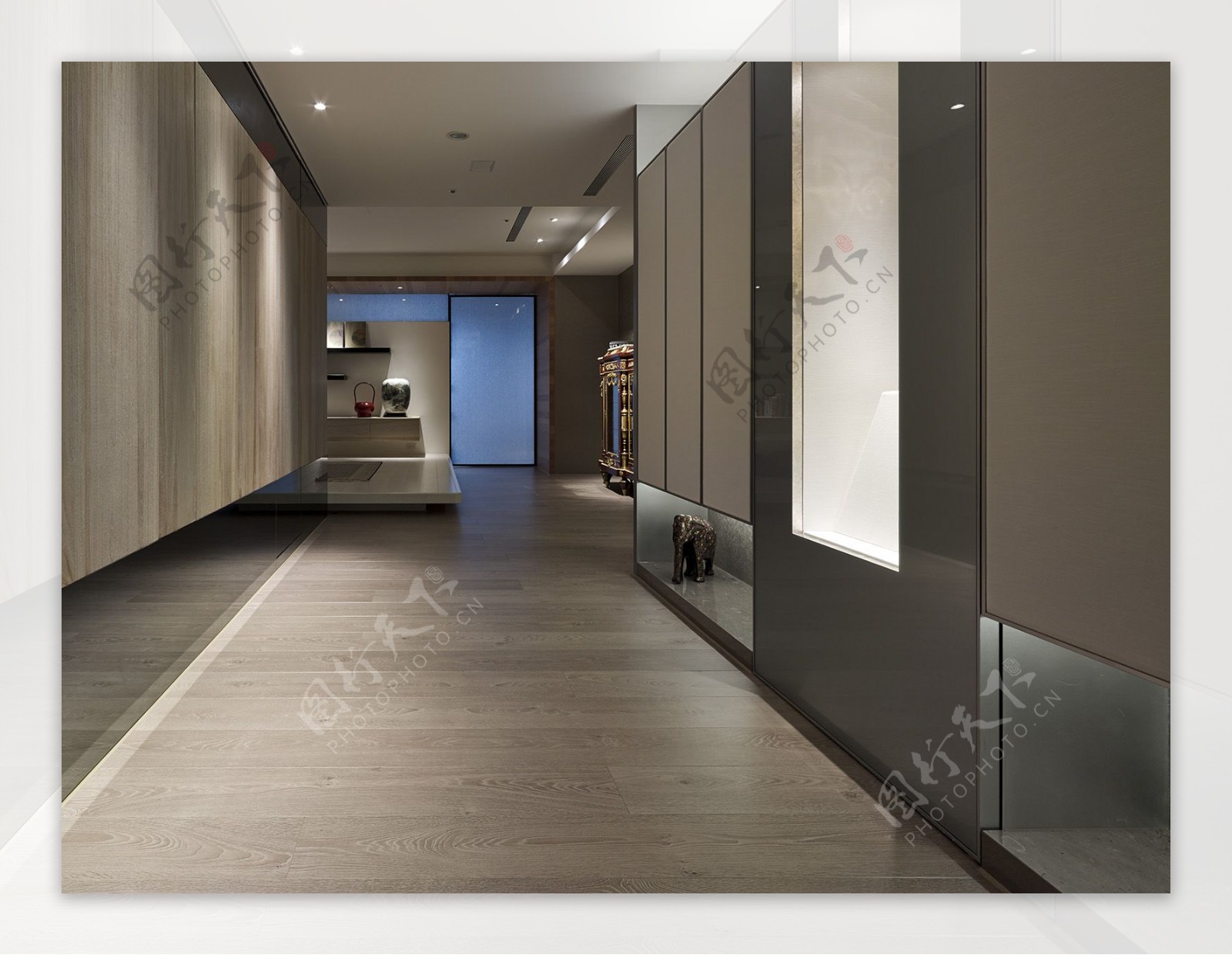 现代高级客厅走廊壁灯室内装修效果图