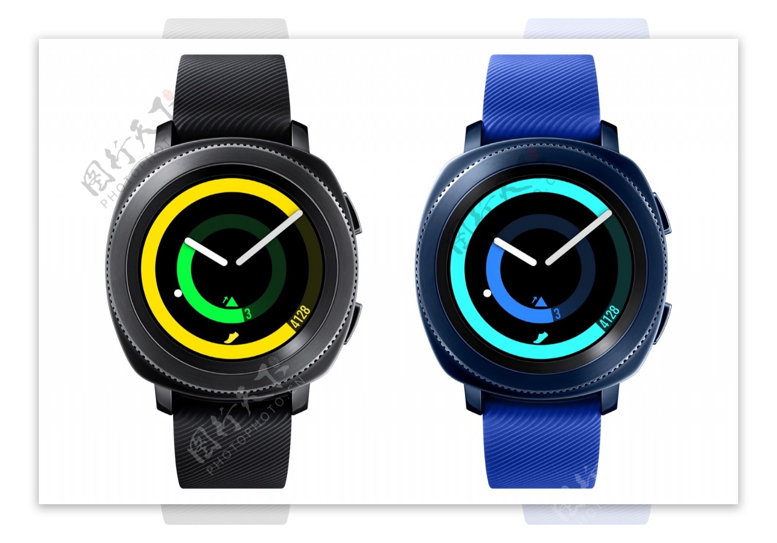黑色蓝色创意防水的手表jpg素材