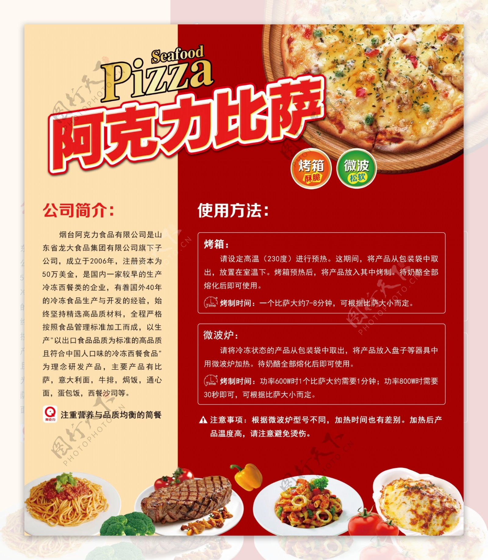 2018披萨制作介绍宣传美食展架电商海报