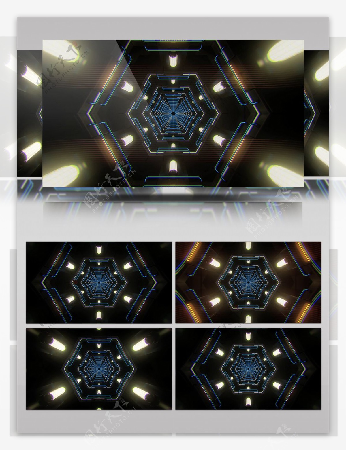 形状几何led舞台背景LED视频素材