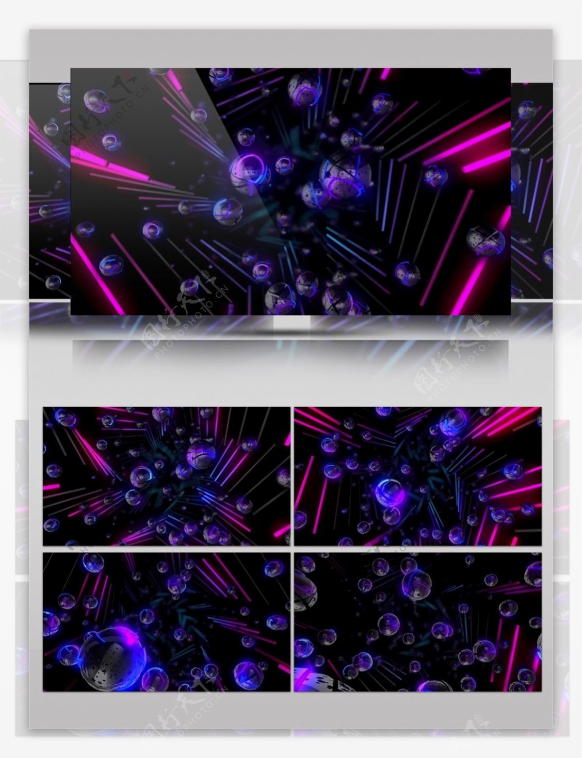 紫色星际气泡动态视频素材