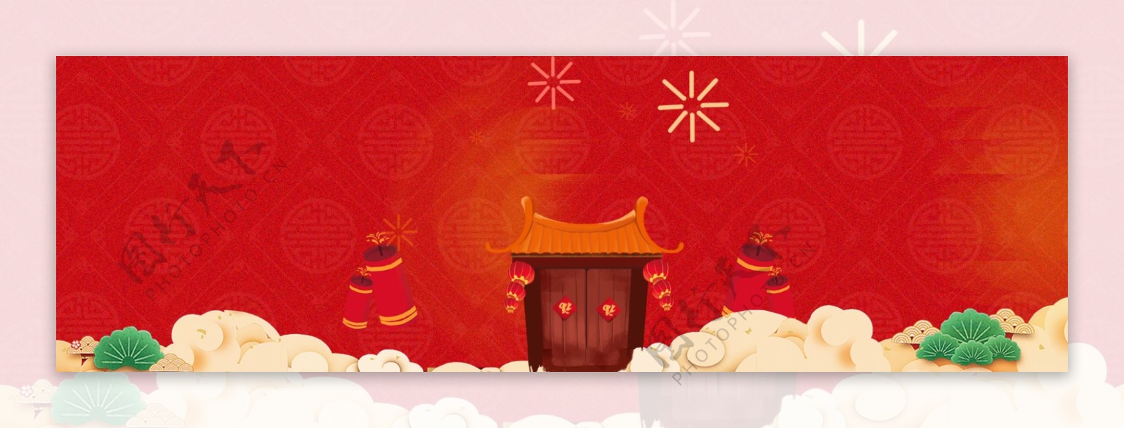 新春红色渐变中国风新年banner