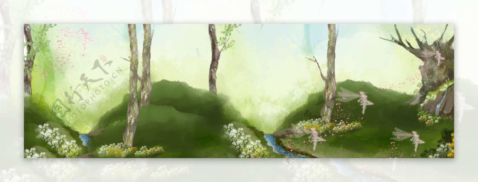 神秘森林系banner背景