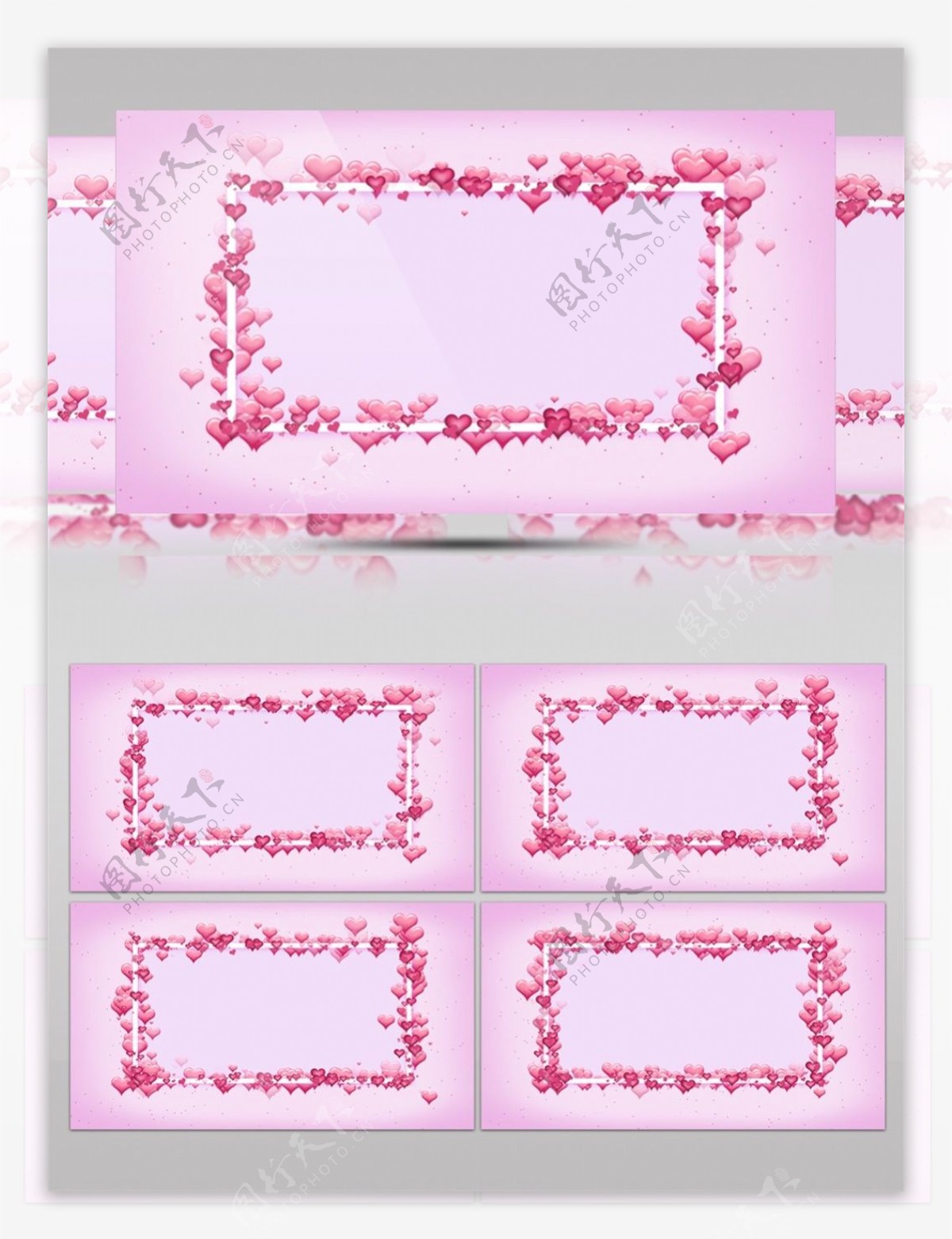 粉色花框高清视频素材
